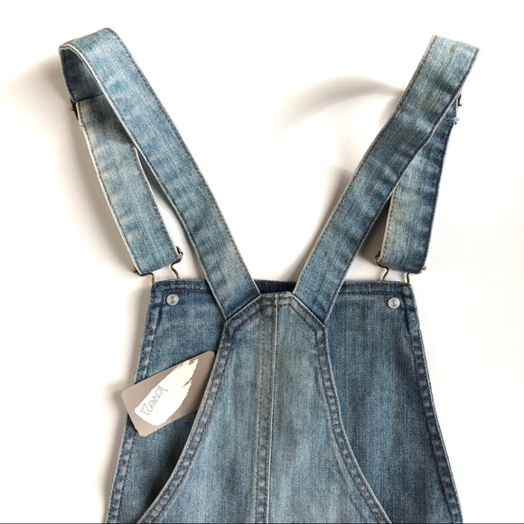 Forever 21 Denim Overalls Shorts Jeans One Piece - Picture 8 of 16